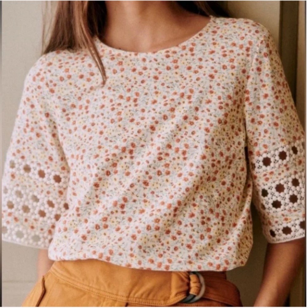 Sezane Hortense Shirt in Petit Fleur L NWT
